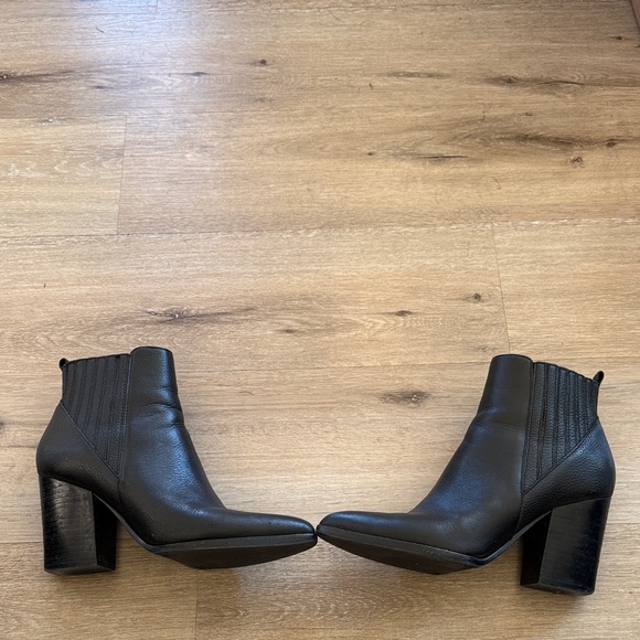 Black Leather Ankle Boots - Picture 7 of 7